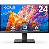 KOORUI Monitor 24 Pollici, Altoparlanti incorporati Schermo PC, Full HD(1920x1080), IPS, HDMI 1.4 (100Hz) & VGA(60Hz), 99% sR