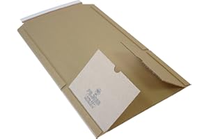 PACKSMART Universal Wickelverpackungen aus Mikro-Wellpappe Karton DIN A3 Nutzmaß: 455 x 320 x 20-55mm (PS.309) (10)