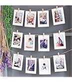 Porte Photo Fil De Fer 4 Pièces Câble Photo Avec 48 Aimants Porte Photo