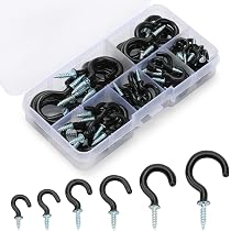 Sourcing Map Kettenverbinder 4 Stück, Schwarz – 5 Mm Dick, Für Kronleuchter, Pendellampen & DIY-Projekte (max. 40 Kg)