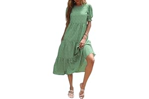 Zetieny Abiti da Donna Casual Abiti Lunghi Estivi e Primaverili Abito Donna Vestito Elegante Stampa Leopardo