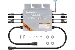 Hamgeek Inverter 1400 W IP65 impermeabile solare micro inverter con WiFi, identificazione automatica, uscita AC, 1400 W, micro inverter, griglia solare Tie