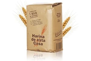 HARINA TRADICIONAL ZAMORANA Harina de esta Casa | Harina De Trigo Suave 1 Kg | Con Todo el Germen del Trigo | Ideal para Bizcochos y Galletas | Absorción de Agua Baja |Mezclable con Harina de Fuerza para Masas de Pizzas