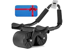 CUNSIEUN Automatisches Rebound-Bauchrad, Bauchtrainer für Zuhause, Bauchmuskeltrainer Roller Rebound, Effizientes ab Roller Bauchtrainer für Zuhause Fitnessstudio, Damen und Herren