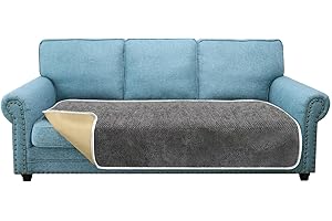 Granbest Non-Slip Sofa Seat Covers 3 Seater Thick Sofa Cover Sofa Protectors from Pets Universal for All Seasons (3 Seater, Grey)