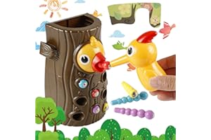 Pomeloone Jouet Magnétique pour Garçon et Fille 2-4 Ans, Jeu Nourrir l’Oiseau avec des Insectes, Jouet Montessori 3 Ans Motricité Fine, Jouets Éducatifs pour Garçon et Fille