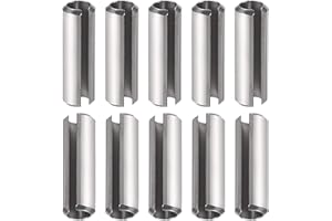 DTGN 6x25mm(DxL) Pasadores de Resorte Ranurados - 20 Piezas - para Hogar Máquina Sujetador - Ranurado Resorte Pasador de 304 Inoxidable Acero Pasador Tensión Divididos - Plateado