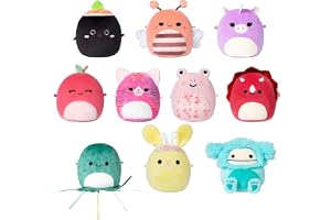 Squishmallows Original Micromallows Plush 10-Pack - 2.5-Inch Plush Includes favourites Lili the Bee, Connor the Cow, Brody th