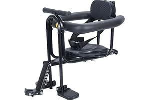 PEESHON Seggiolino Anteriore per Bicicletta Seggiolino Bambini,Seggiolini Bici Anteriore,Seggiolino per Bicicletta per per Bambini Sedile di Sicurezza Sedile Anteriore con Pedal per Biciclette