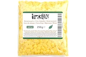 Ilmkerze® Bienenwachs Pastillen gelb 250 g | Natur | ideal für Kosmetik Seifen Salben Wachstücher Kerzen Formkerzen Ziehkerzen Kerzengießen