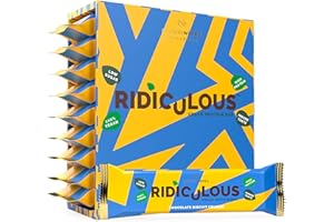 THE PROTEIN WORKS Ridiculous Vegan Protein Bar - Award Winning, Chocolate Biscuit Crunch, 9 Bars, 100% Plant Based & Palm Oil Free, High Protein - Protein Works