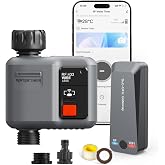 johgee WiFi Irrigation Programmer with Gateway 300M RF Technology, Automatic Irrigation Timer for Garden Irrigation Compatibl