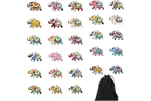 PFLYPF 28 piezas de colgantes de elefante de colores con 1 bolsa de almacenamiento negra, colgantes de metal, accesorios de joyería para bricolaje, Colgante de elefante esmaltado, decoraciones perforadas