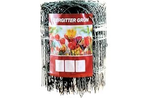 PROFISHOP-BREMEN Zierzaun Ziergitter Vorgartenzaun grün Gartenzaun Beetumrandung Maschendrahtzaun verschiedene Längen und Höhen wählbar (Länge 25 m Höhe 65 cm)