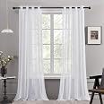 Tende Trasparenti Deconovo Per Camera Da Letto – 2 Pannelli 132x242 Cm, Bianco, Con Occhielli – Filtro Luce E Privacy