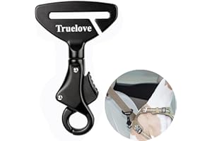 TVMALL bezpieczeństwo pasy bezpieczeństwa dla psa pasażerów klamra w obroży, łatwe do zastosowania, czarne, pasują do wszystkich samochodów