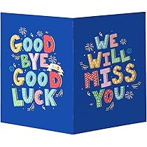 Grande Biglietto Di Auguri Di Addio 44x28 Cm Con Busta – Divertente Cartolina Per Colleghi In Pensione O Cambio Lavoro (blu)