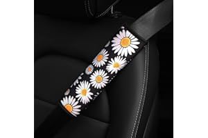 ZYSY Car Seat Belt Cover – Super Soft Seatbelt Shoulder Protection Cushion, Comfortable Car Seat Belt Strap to Protect Your Neck and Shoulder ﻿ (Daisy Flower)