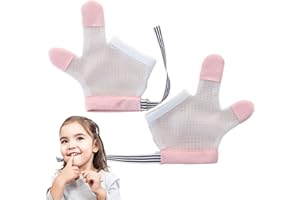 FUKAMOU Stoppen Sie Das Daumenlutschen Für Kinder. 1 Paar Bissfester Daumensaugschutz | Atmungsaktiver Fingerschutz Für Babys, Saugnapfstopper, Verstellbarer Fingersaugstopp Für Kinder, Babys, Kleinkinder