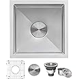 Ruvati 13 x 15 inch Undermount Bar Prep Tight Raduis 16 Gauge Kitchen Sink Stainless Steel Single Bowl - RVH7013