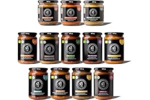 Löwenanteil - VEGAN SPECIAL - 12x 570g Glas mit allen veganen Geschmacksrichtungen - 100% Bio - ohne Zuckerzusatz und Glutenfrei - gesunde Fertiggerichte mit viel Protein