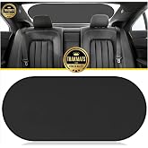 TRAKMATS Jeep Avenger 2023-2024-2025 ile Uyumlu Oto Arka Cam G&uuml;neşlik, Oval T&uuml;l Vantuzlu, 100x50 cm, Siyah