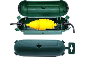 RUNYU® 2 Stück Wasserdicht Kabelbox Outdoor IP44 Sicherheitsbox Wasserdichte Box CEE Schutzbox für Steckerschutz Aussen Wasserdicht und Zugentlastung