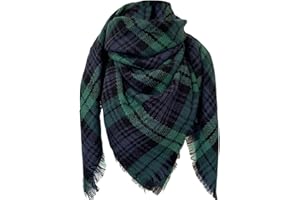 DELEY Retro Damen Tartan Schal weicher karierter karierter Schal Wickelschal Decke Schals