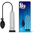 So Divine Pleasure Pump – Penis Pump with Quick Release Valve for Controlled Pressure Management- 8-inch Ruler Guide – Silicone Entrance Offers Skin Safe Cushioning and an airtight Seal.
