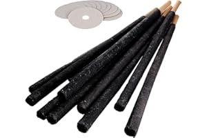 Kopp Verlag Wachsfackeln mit Handschutz | 10er-Set Wachsfackeln inkl. Handschutz | bis zu 90 Min. Brenndauer | Holzgriff