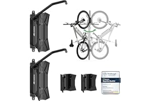 MADAMO Fahrrad Wandhalterung Schwenkbar - Platzsparende Fahrradaufhängung Wand - Bike Wall Mount für Garagen Ordnung - Universelle Halterung für alle Fahrradtypen inkl. E-Bike, MTB & Rennrad - 2 Stück