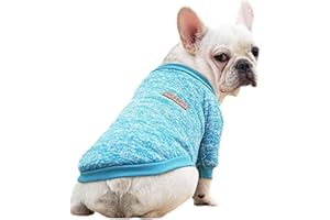 Ducomi Classic Sweat-Shirt avec Poignets et Col Elastiqués en Coton Polaire pour Chiens et Chats - Disponible dans Toutes Les Tailles et Couleurs Mélangées (Light Blue, S)