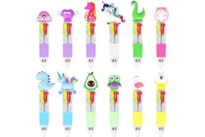 ZALAON 12 PCS Multicoloured Pen Sets - Party Bag Fillers for Kids & Children - Cute Mini Party Favours for Classroom & School Gifts