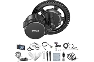 Bafang BBS01B 48V 250W Mid Motor Ebike Conversion Kit Mid Motor for Mountain Bike Road Bike, Optional Downtube Battery Max Downtube Battery or No Battery
