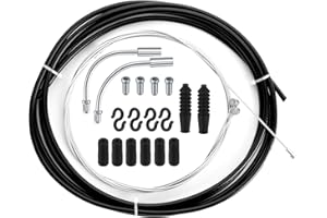 COYTEAR Universal Bicycle Brake Cable Kit, 4Pcs Bike Gear Cables Universal Repair Set Bicycle Shifter Cable with Housing Replacement Control Line Set for Mountain/Road Bikes Shift-Cable & Transmission-Cable