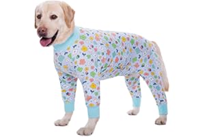 BT Bear Ropa para perros grandes, ropa elástica para mascotas, protege las articulaciones, antipelo, antilamidas, protección de heridas, pijama para mascotas, overol para perros medianos y grandes