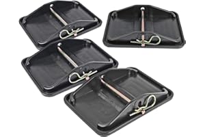 ‎WAMOVO Stützplatten Kurbelstützen XXL | 21x15x4,5cm | Kunststoff schwarz | Metallstift