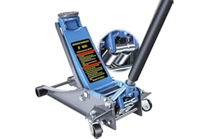 LARBANKE 3 Ton Car Jack with Dual Pistons Quick Lift Pump,6600 LBS Low Profile Carbon Steel Floor Jack,Lifting Range 2.87"-19.69",for Sport Utility Vehicle,Blue Trolley jack