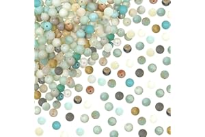 TOAOB THE ONE AND ONLY BABY TOAOB 100 Pezzi Perline di Amazzonite Pietra Naturale 6mm Rotondi Gemma per Braccialetti Collana Anello Fai da Te Creazione di Gioielli