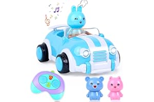 NYOBABE 2.4G Remote Control Cars for Kids Age 2 3 4 5 6 7,Toy Cars for Boys,Toys for Toddler Boys 2 3 4 5 6 7 Year Old,Fast Mini RC Car for Kids with Light&Music Baby Boy Xmas Birthday Gifts Blue