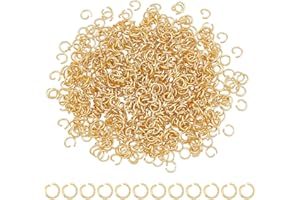 UNICRAFTALE 800 Pcs 4mm Doré en Acier Inoxydable Anneaux de Saut Ouverte Anneaux de Saute Connecteur Résultats de Bijoux pour la Fabrication de Bijoux et Projets D'Artisanat et Répaion