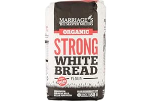 WORLD FOOD SHOP Marriages Millers Organic Strong White 1kg - Premium Quality Organic Strong Bread Flour for Artisan Baking