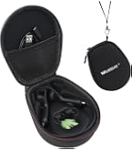 Funda Protectora Geekria Para Auriculares Shokz OpenRun, OpenRun Pro, Air, Etc. - Rígida, Con Bolsillo De Malla