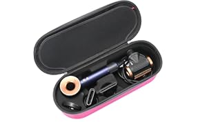 Hard Case for Dyson Supersonic Hair Dryer Iron/Fuchsia-Fits Ful Hair Dryer Accessories & Model HD15/HD08 by RLSOCO（Deep Pink）