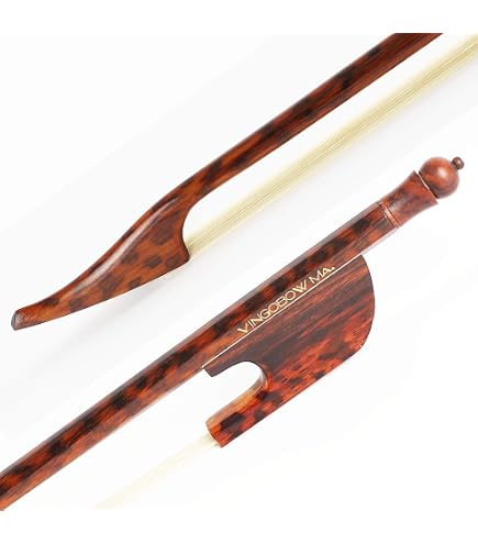 Arco Per Violoncello 4/4 Stile Barocco - In Legno Brasiliano Ed Ebano, Con Crini Di Cavallo Mongolo