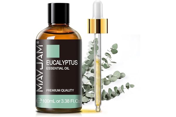 Huiles Essentielles Eucalyptus 100ml, MAYJAM Huile D'Eucalyptus 100% Pure, IdéAl Pour L'AromathéRapie Aroma Diffuseur Huile Parfumée Massage