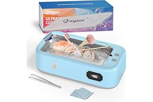 QWYZOR Ultraschallreinigungsgerät, 640ml Brillenreinigungsgerät, 49000Hz Schmuckreiniger Ultraschall mit Digitalem Display, 5 Modi Ultraschallreiniger für Brille, Schmuck, Zahnersatz, Münzen und Rasierköpfen