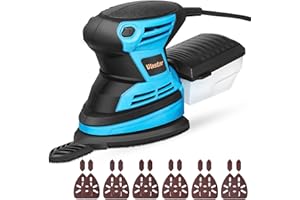 Vastar Sander, 200W Electric Mouse Sander for Wood with Dust Collector, 15500RPM Wall Sander Detail Sander with 24Pcs Sander Pads, Soft Grip Handle, Suitable for Sanding, Polishing