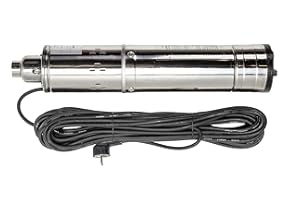 Kedler - 4" Tiefbrunnenpumpe, Brunnenpumpe, Max. Fördermenge 2400l/h, Edelstahlgehäuse, 7,5bar 0,55kW 230V