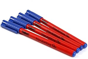 TIRRITO 4x Blue Ink Handwriting Pens - Smooth Flow Kids/Childrens School Stationery